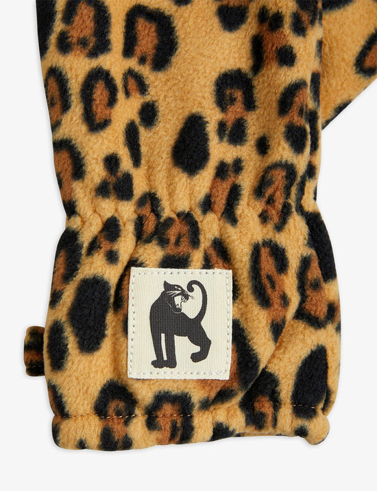 Mini Rodini Leopard Fleece Mittens