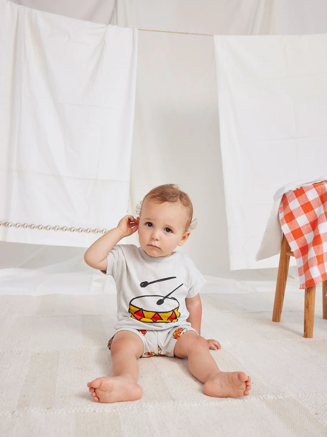 Bobo Choses Baby Play The Drum T-Shirt