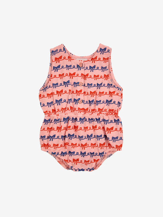 Bobo Choses Baby Ribbon Bow All Over Woven Romper