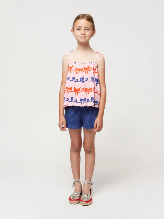 Bobo Choses Ribbon Bow All OVer Woven Top