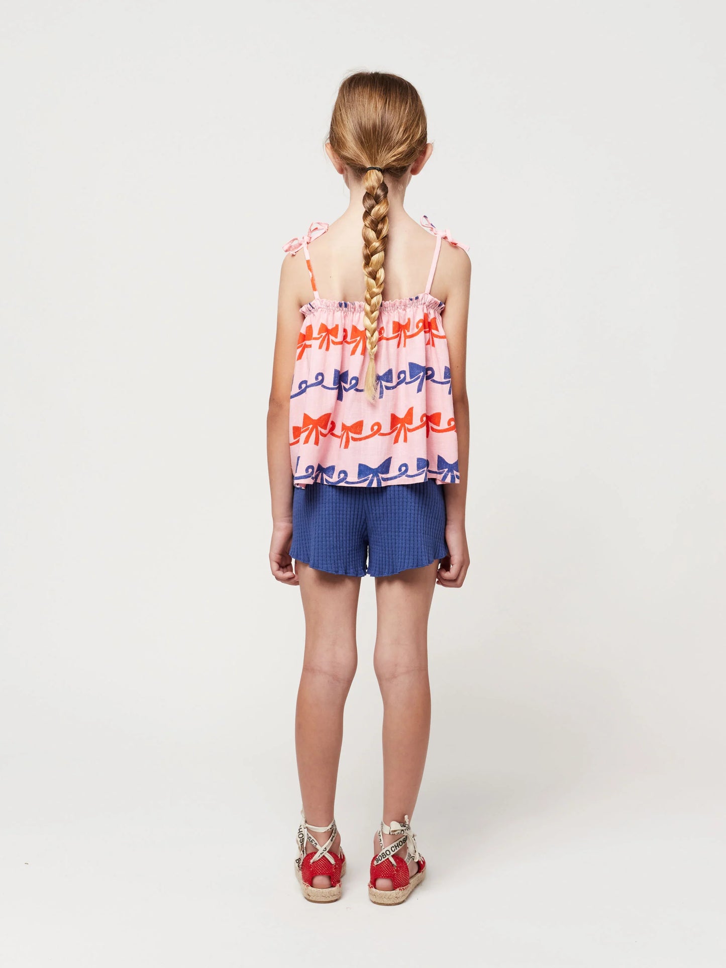 Bobo Choses Ribbon Bow All OVer Woven Top