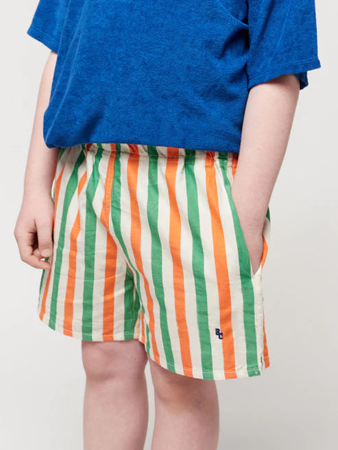 Bobo Choses Vertical Stripes Woven Shorts