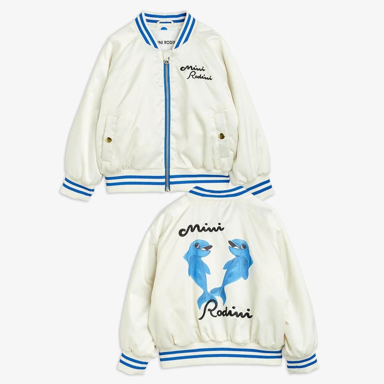 Mini Rodini Dolphins SP Lightweight Baseball Jacket