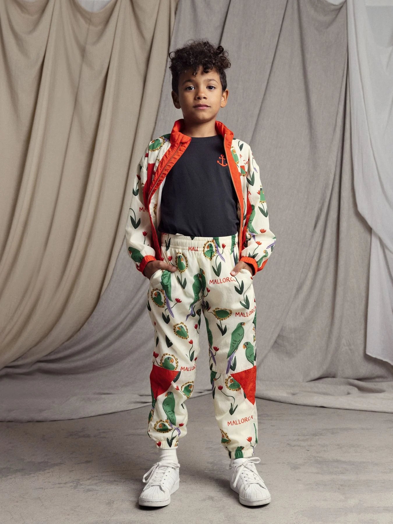 Mini Rodini Parrots Nylon Track Pants