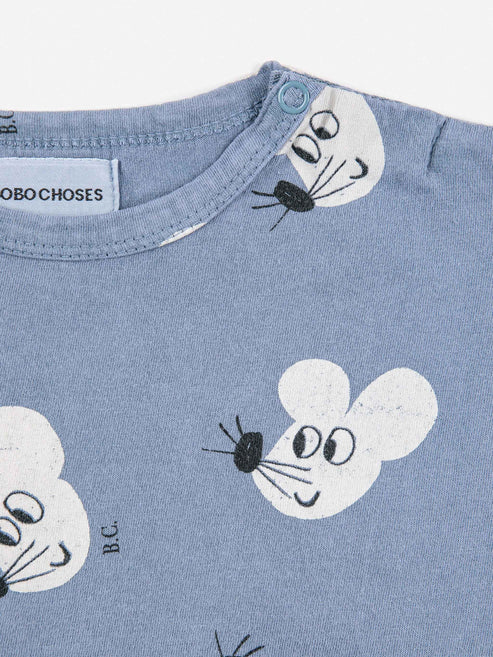 Bobo Choses Baby Mouse All Over Long Sleeve Tshirt