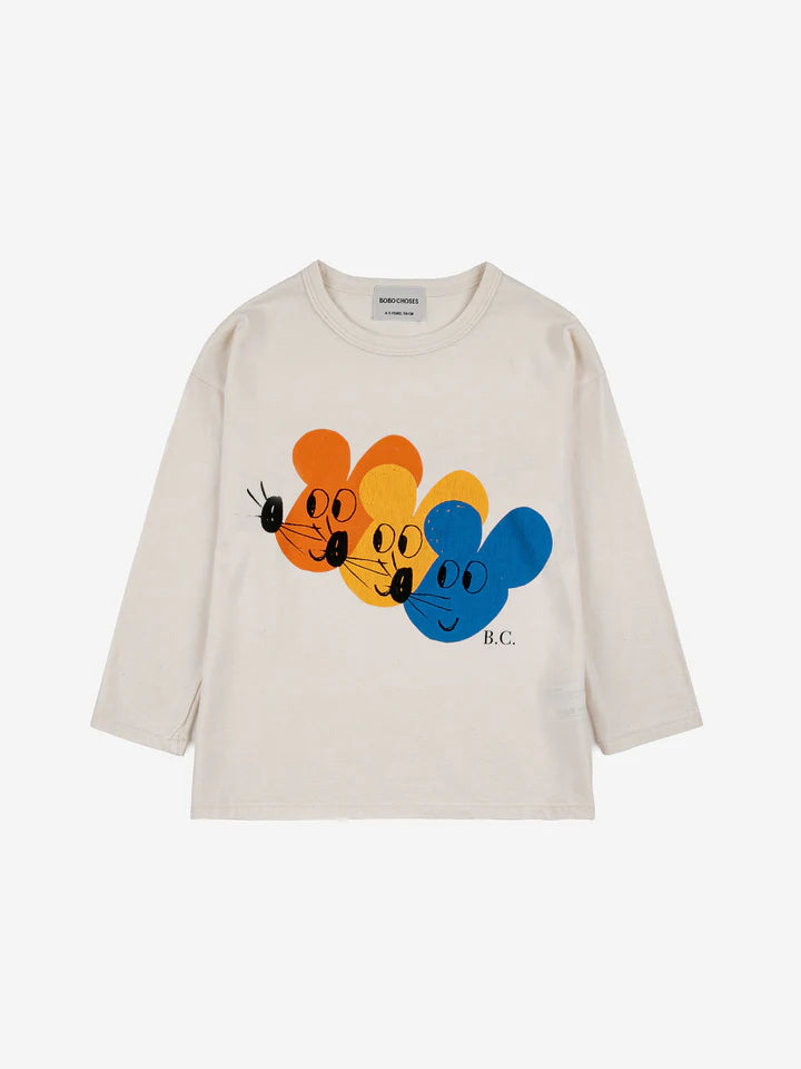 Bobo Choses Multicolor Mouse Long Sleeve T-shirt