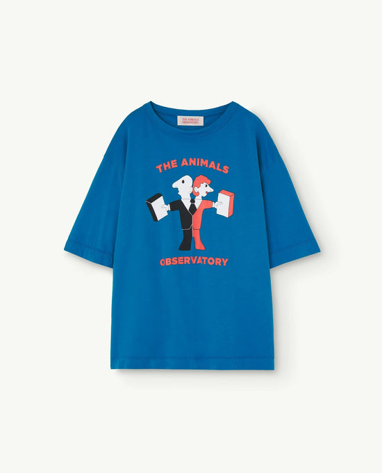 The Animals Observatory Blue Rooster Oversize T-Shirt