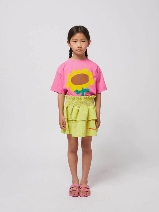 Bobo Choses Color Vichy Ruffle Skirt