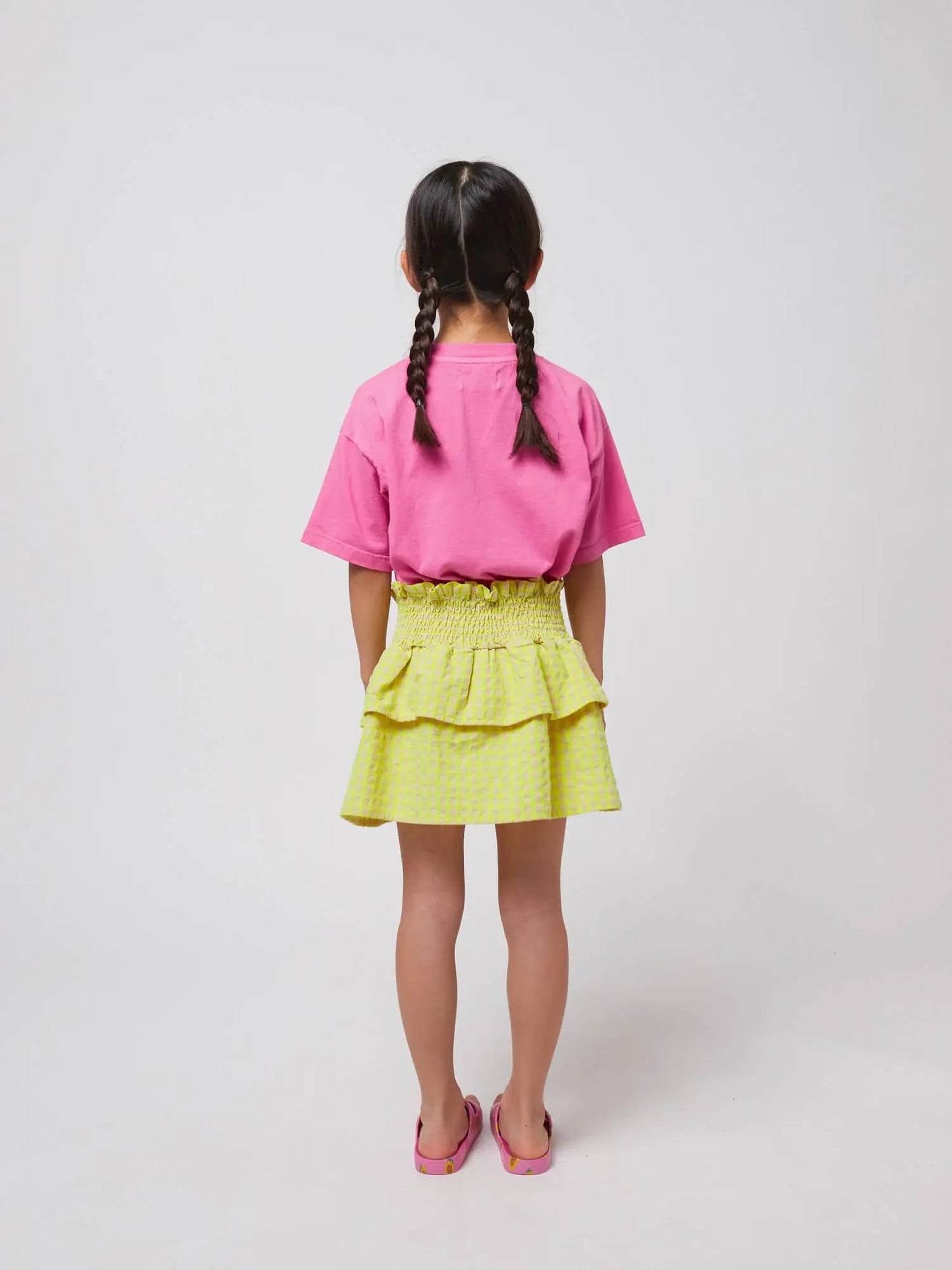 Bobo Choses Color Vichy Ruffle Skirt