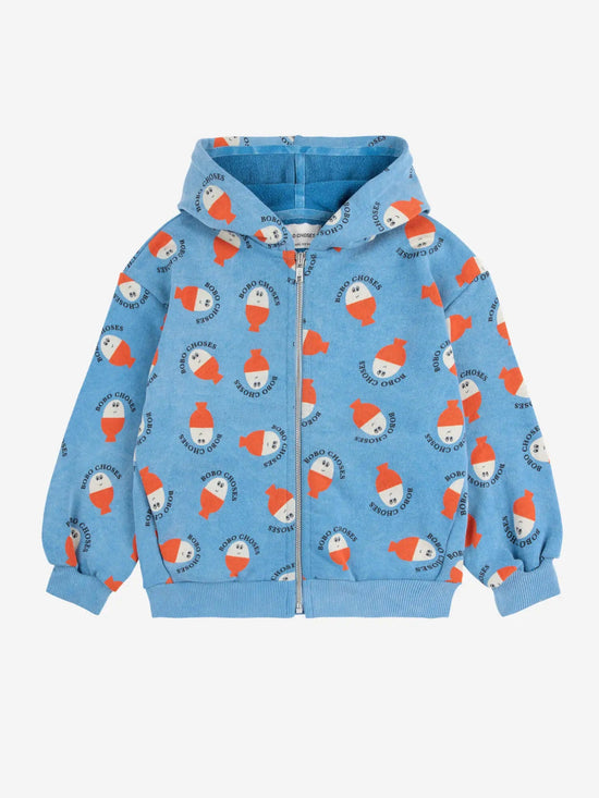 Bobo Choses Egg All Over Zipped Hoodie