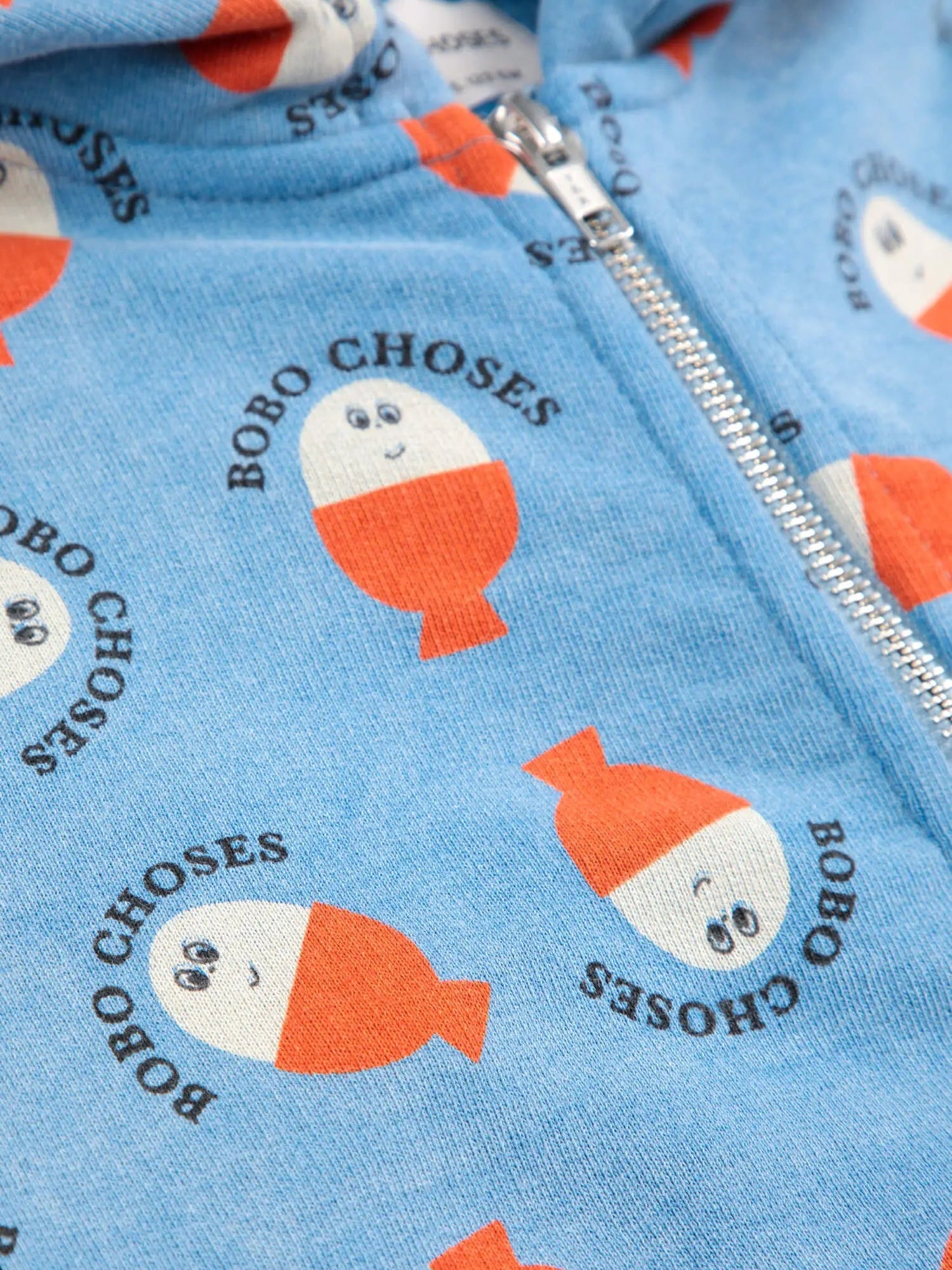 Bobo Choses Egg All Over Zipped Hoodie