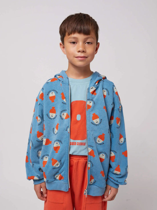 Bobo Choses Egg All Over Zipped Hoodie