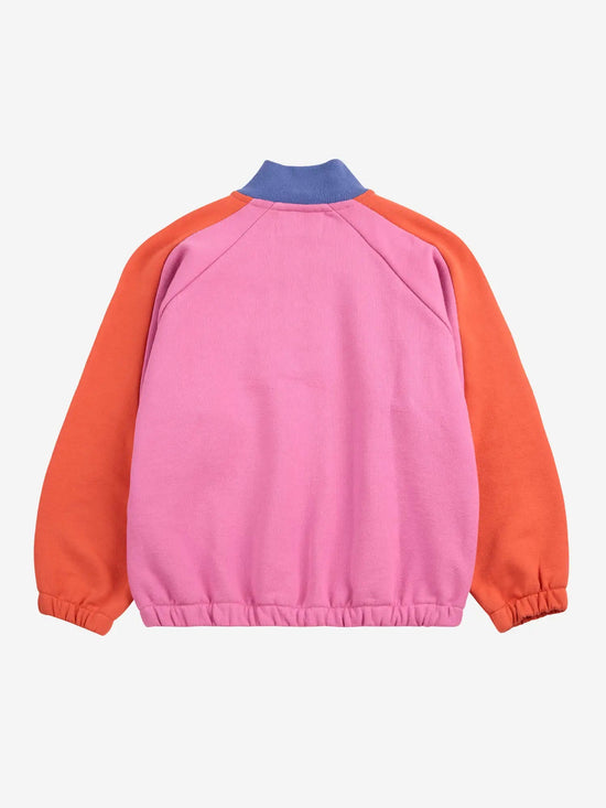 Bobo Choses Smiling Color Block 1/4 Zipped Sweatshirt