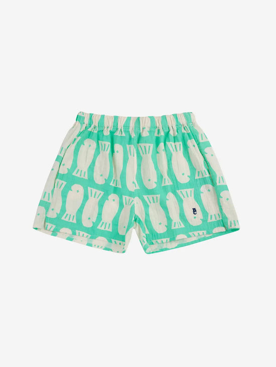 Bobo Choses Lucky Fish All Over Woven Shorts