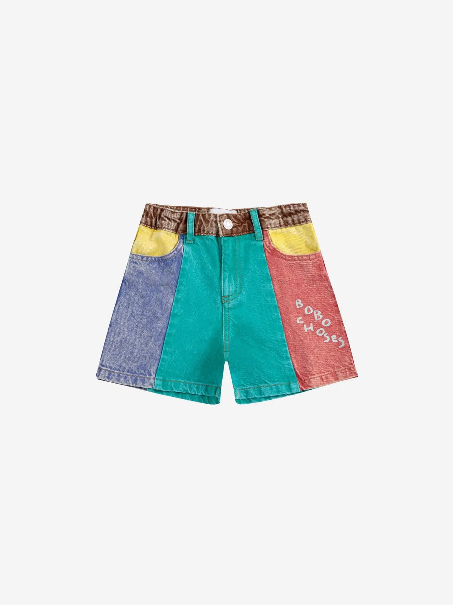 Bobo Choses Color Block Denim Shorts