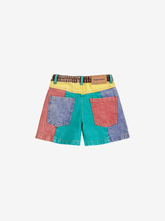 Bobo Choses Color Block Denim Shorts