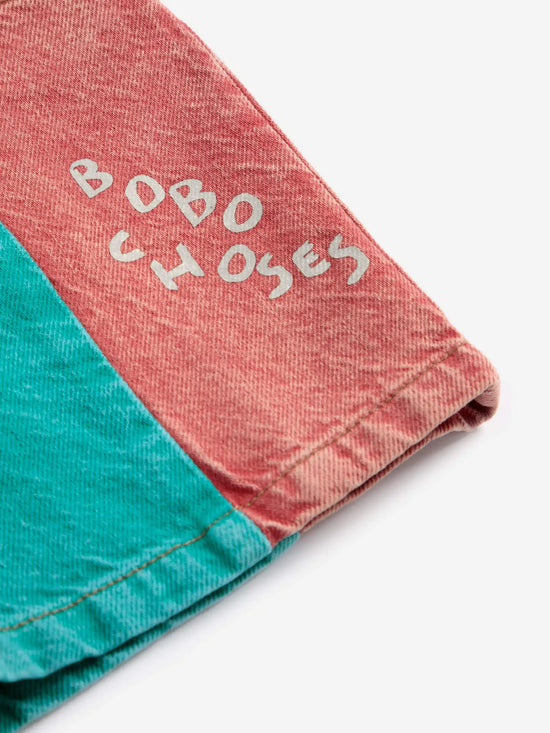 Bobo Choses Color Block Denim Shorts