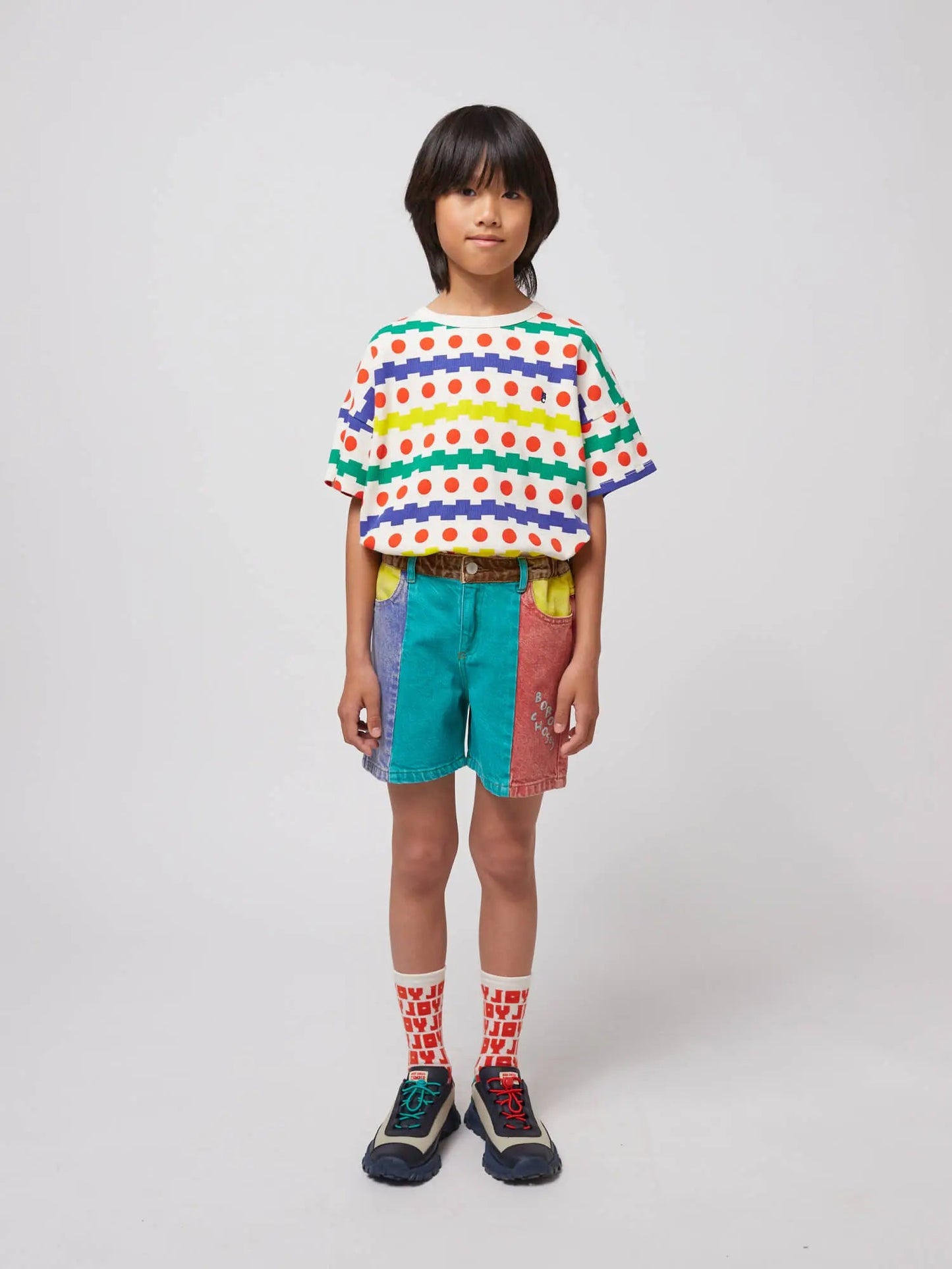 Bobo Choses Color Block Denim Shorts