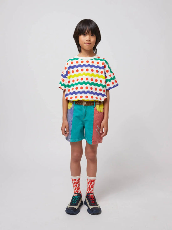 Bobo Choses Color Block Denim Shorts