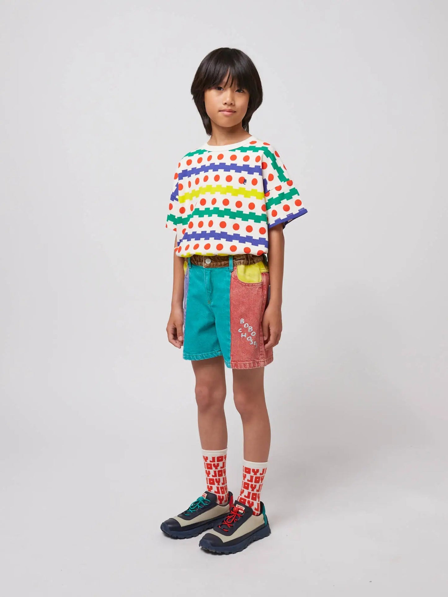 Bobo Choses Color Block Denim Shorts