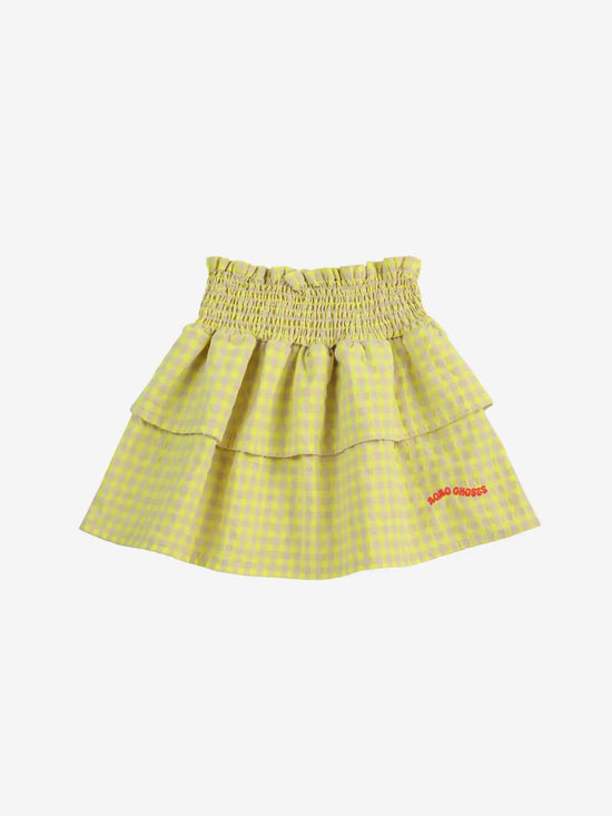 Bobo Choses Color Vichy Ruffle Skirt