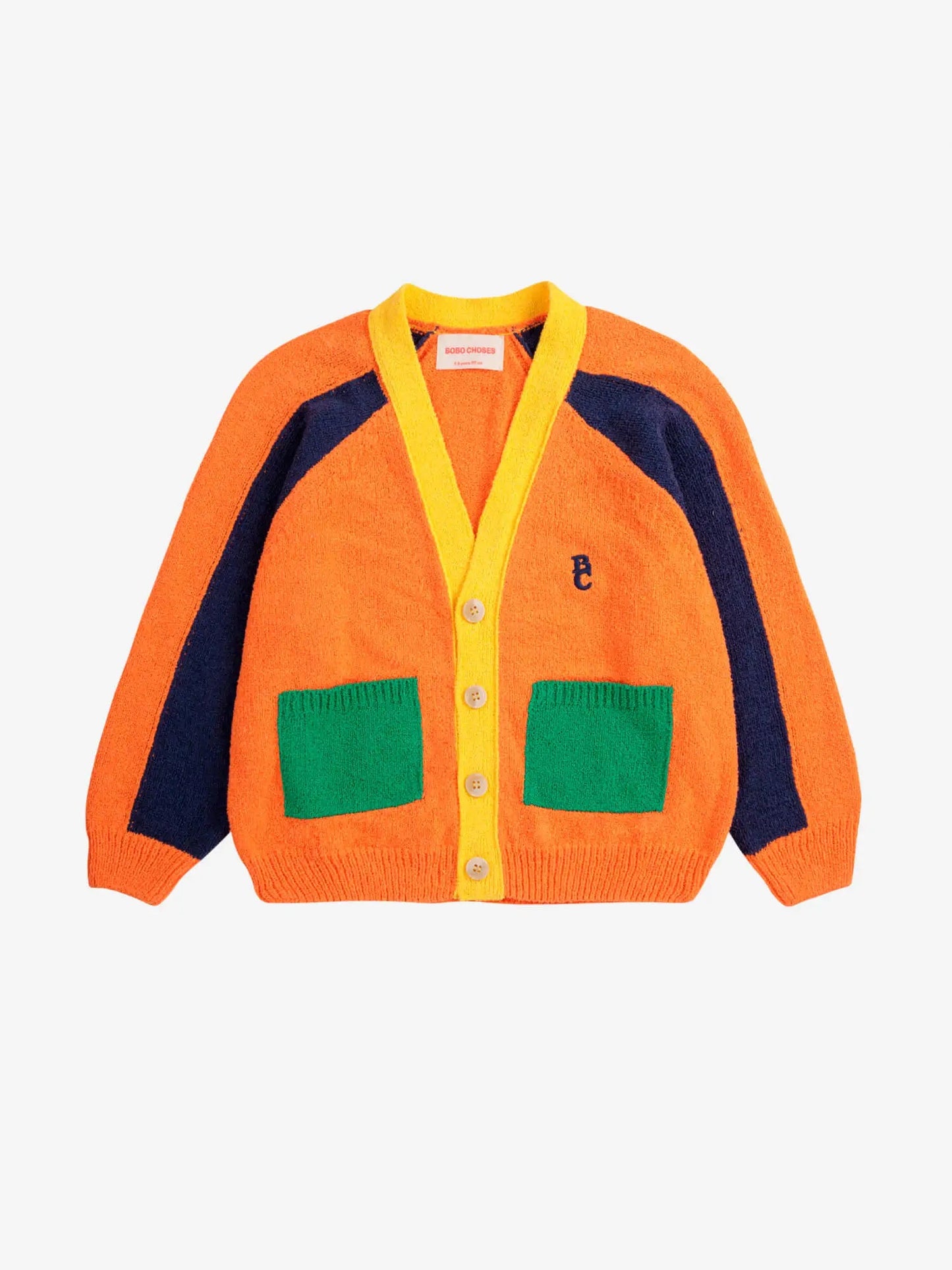 Bobo Choses Color Blocked V-Neck Cardigan