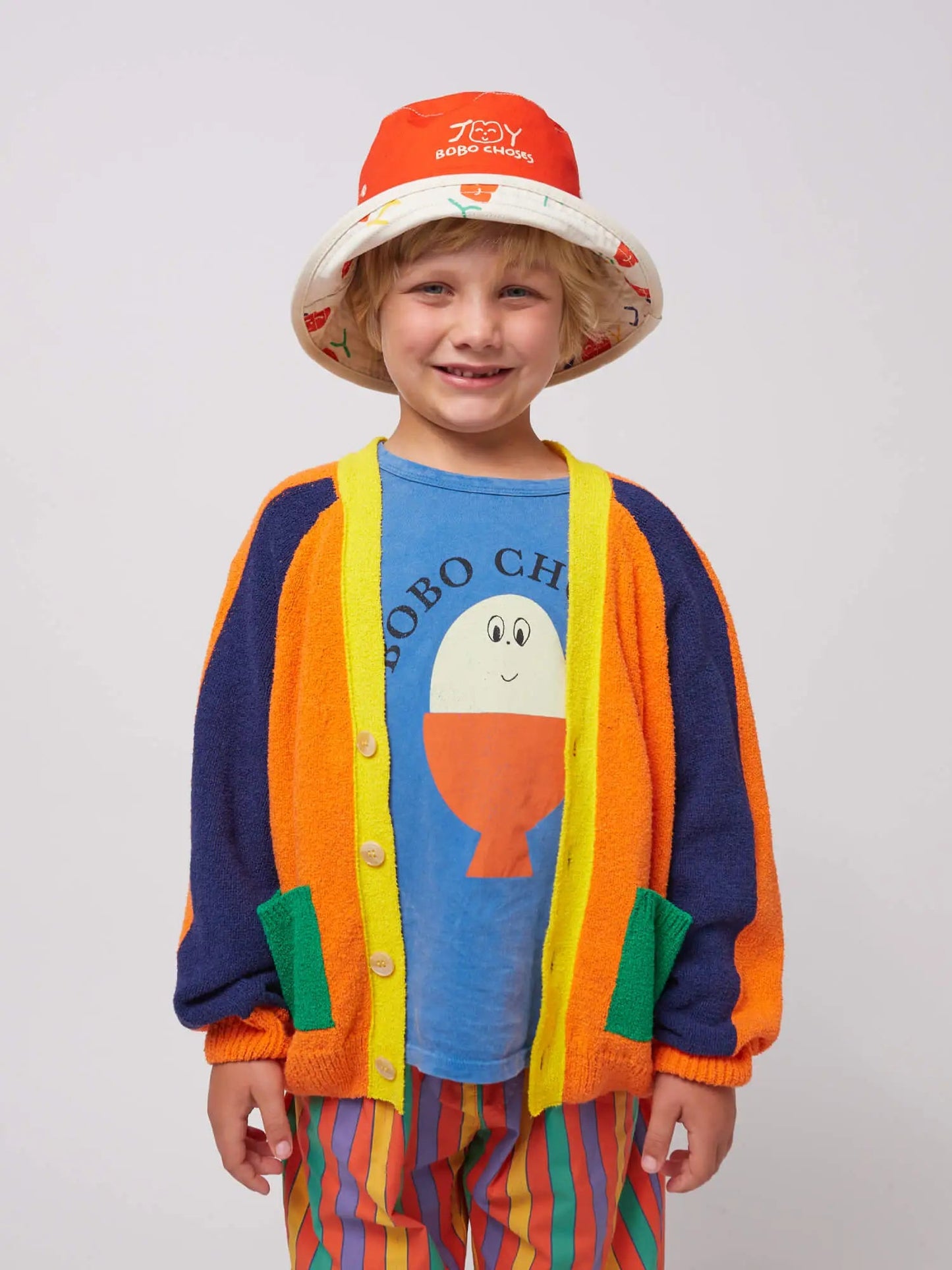 Bobo Choses Color Blocked V-Neck Cardigan