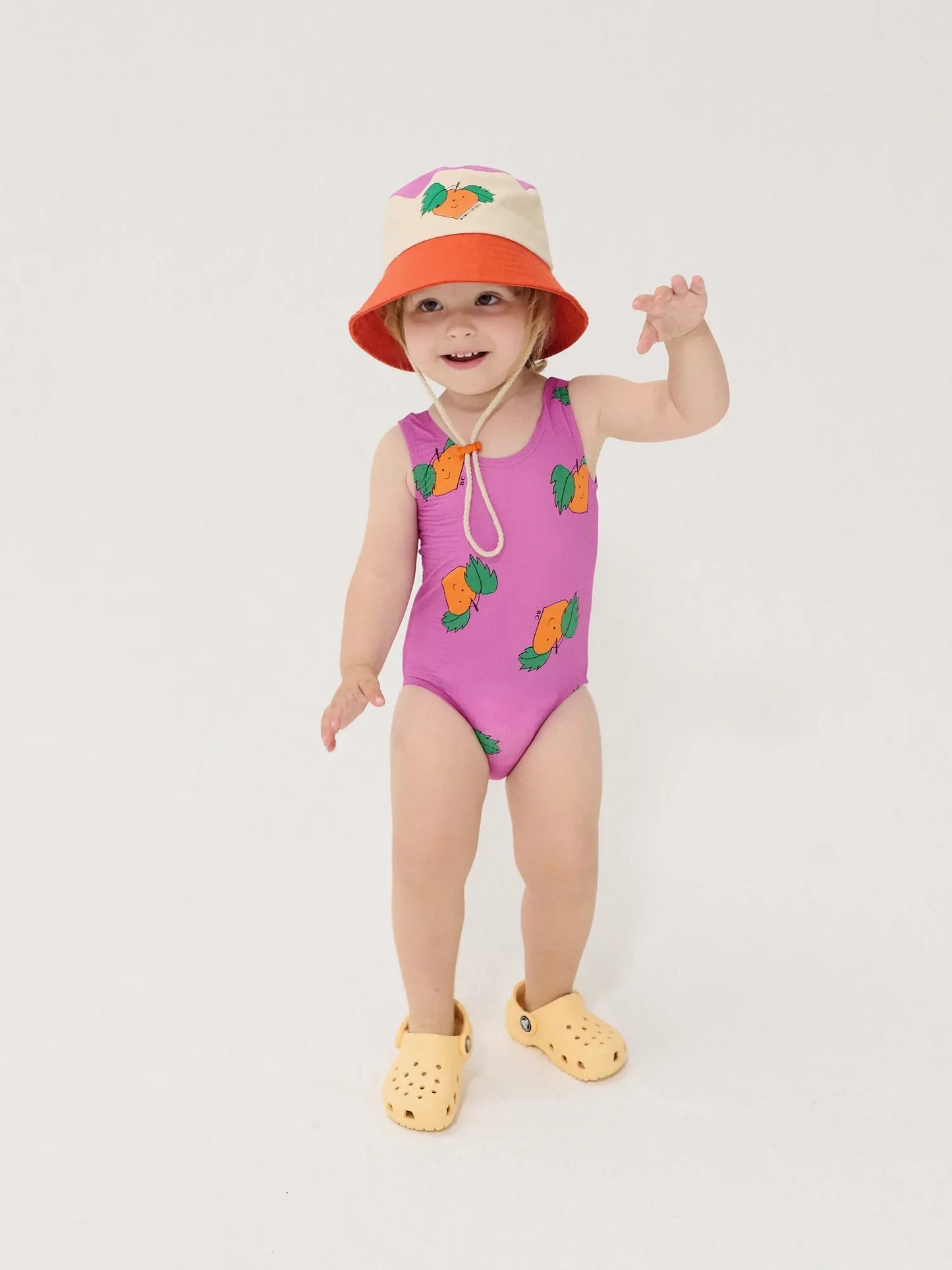 Bobo Choses Tangerine All Over Swimsuit