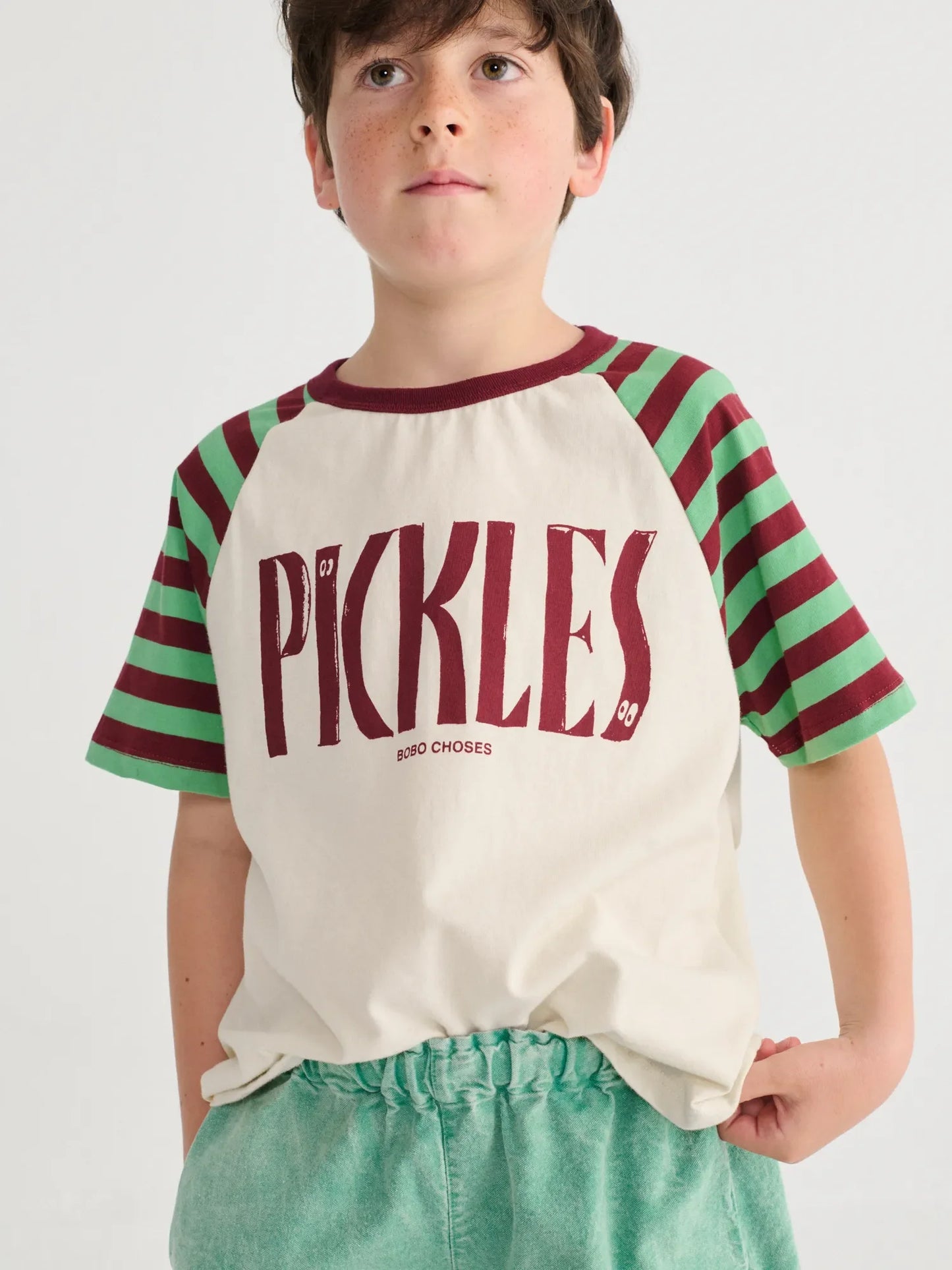 Bobo Choses Spicy Pickles Raglan T‑shirt