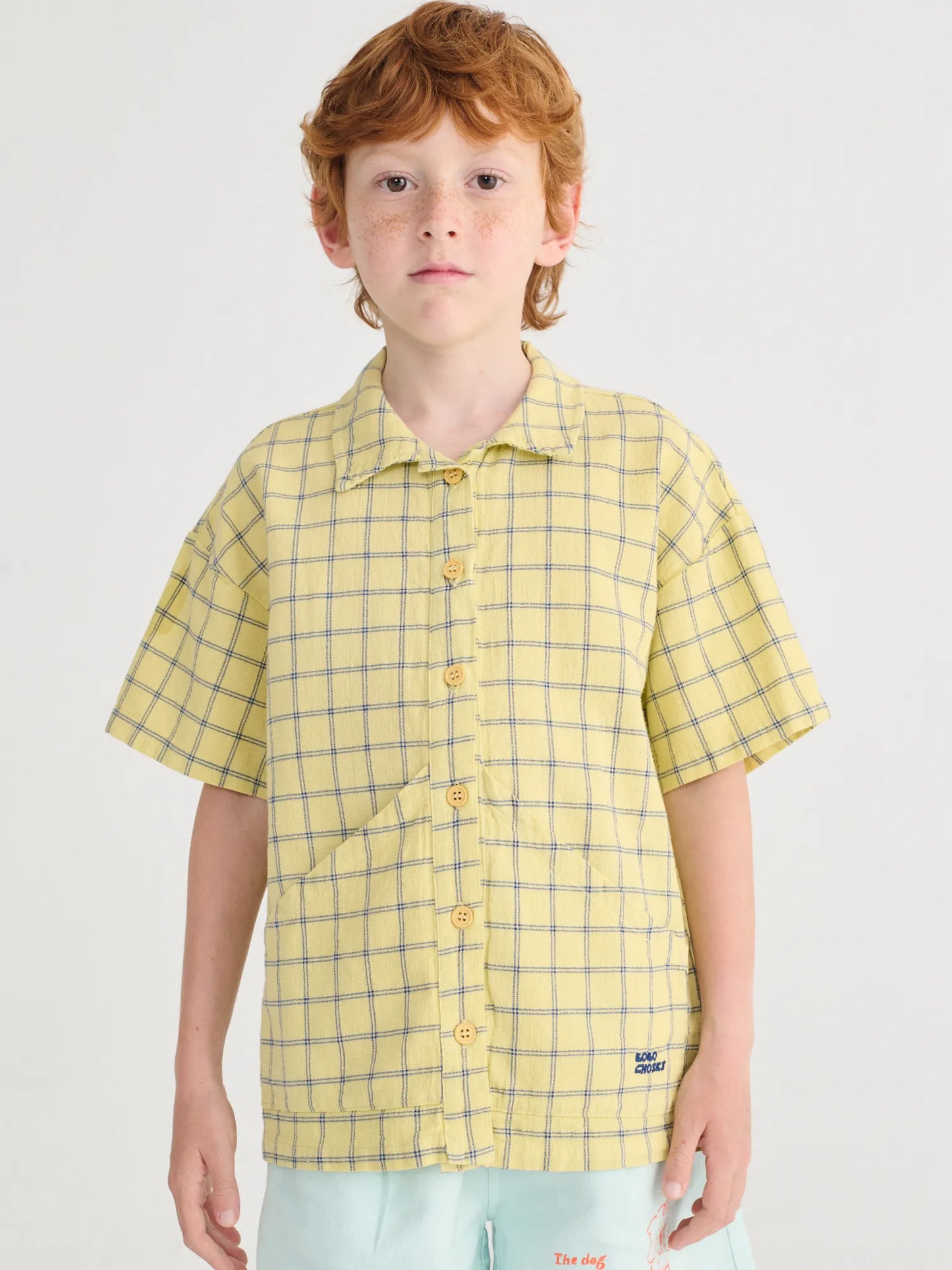 Bobo Choses Modern Spicy Window Pane Shirt