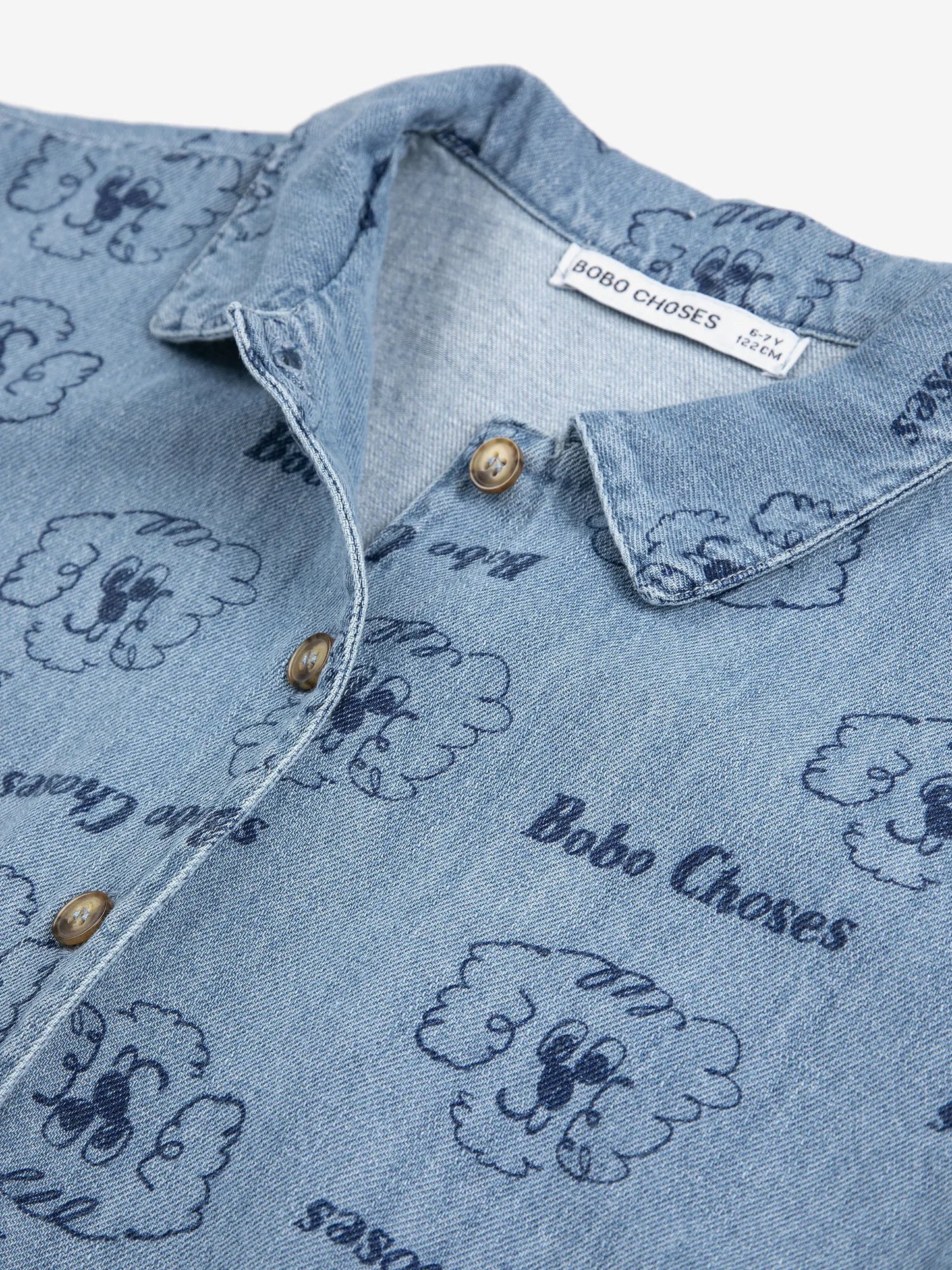 Bobo Choses Pickle The Dog Denim Shirt