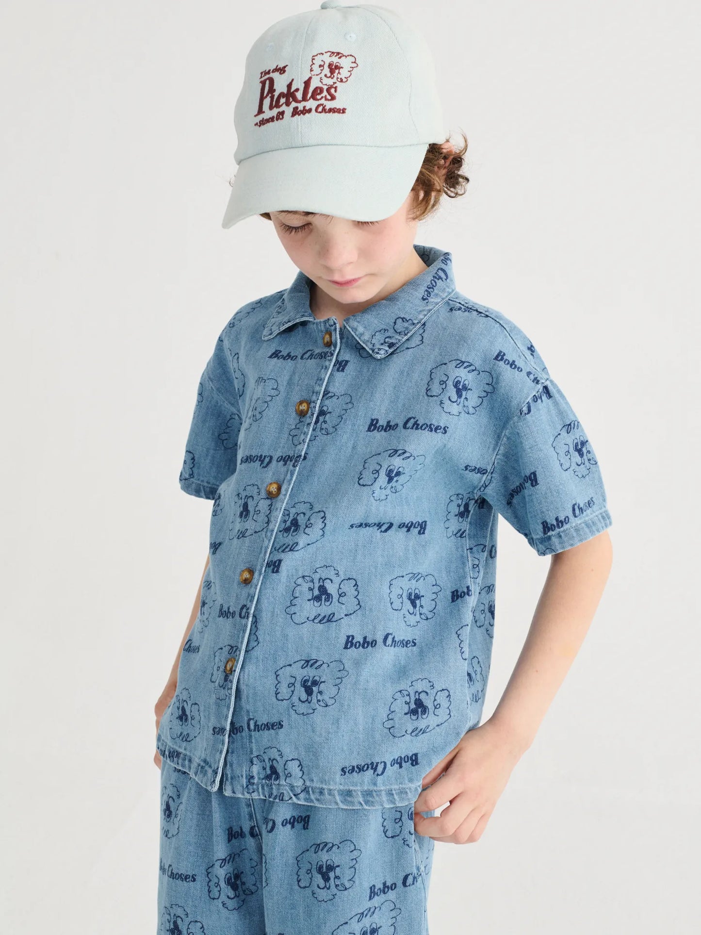 Bobo Choses Pickle The Dog Denim Shirt