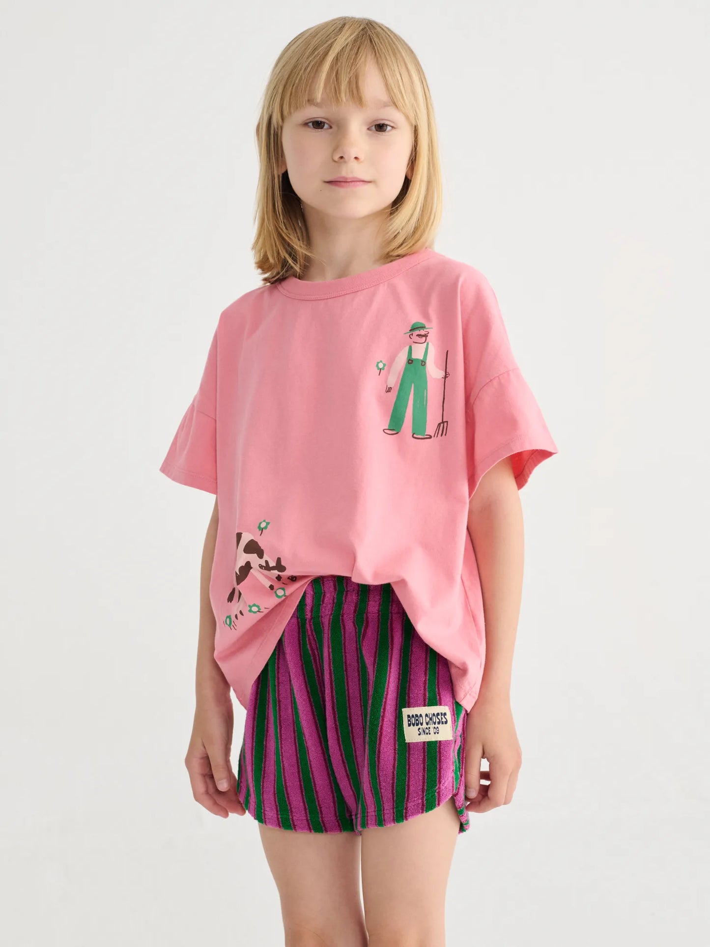 Bobo Choses Striped Terry Cloth Shorts