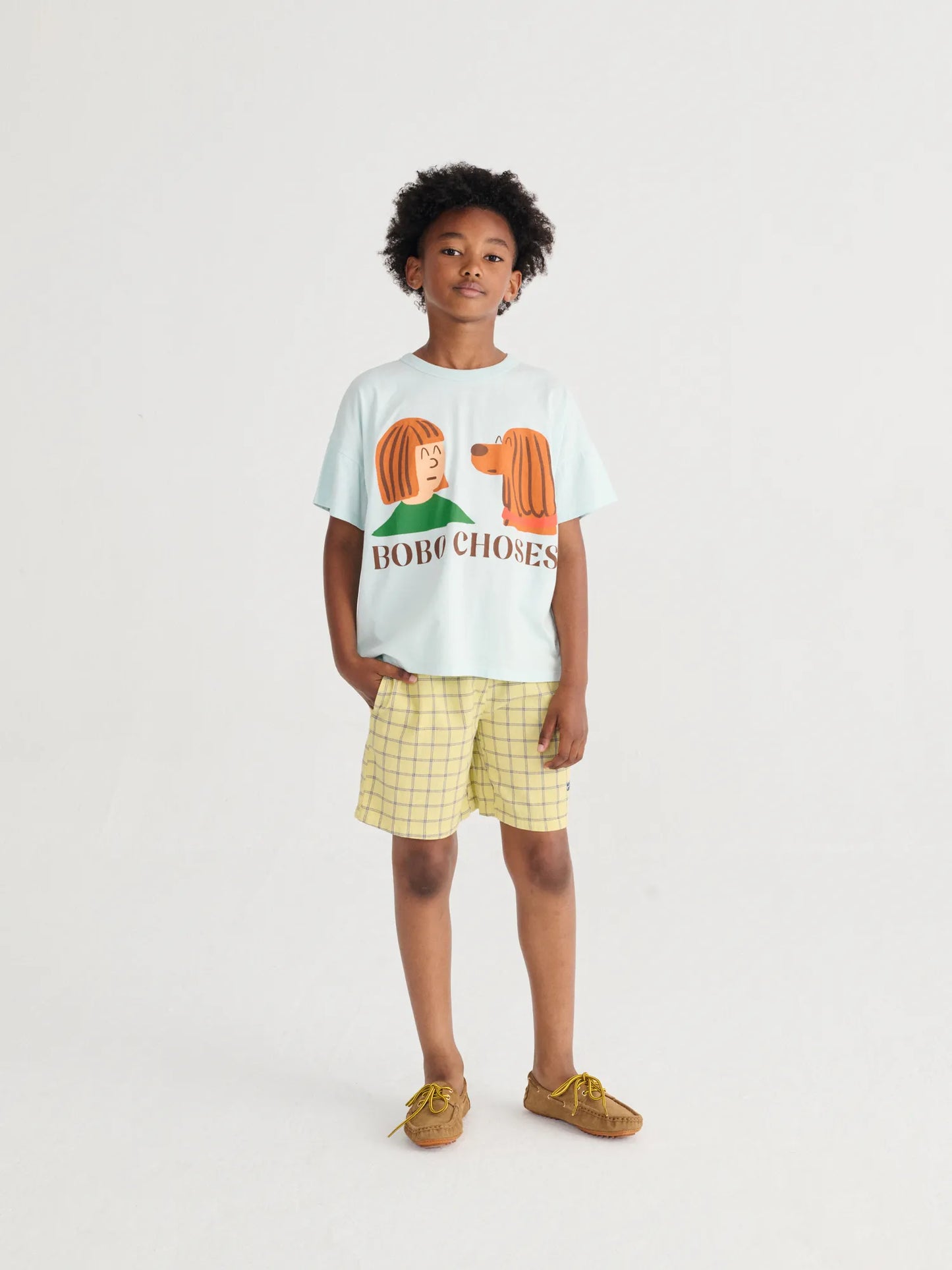 Bobo Choses Modern Spicy Window Pane Bermuda Shorts