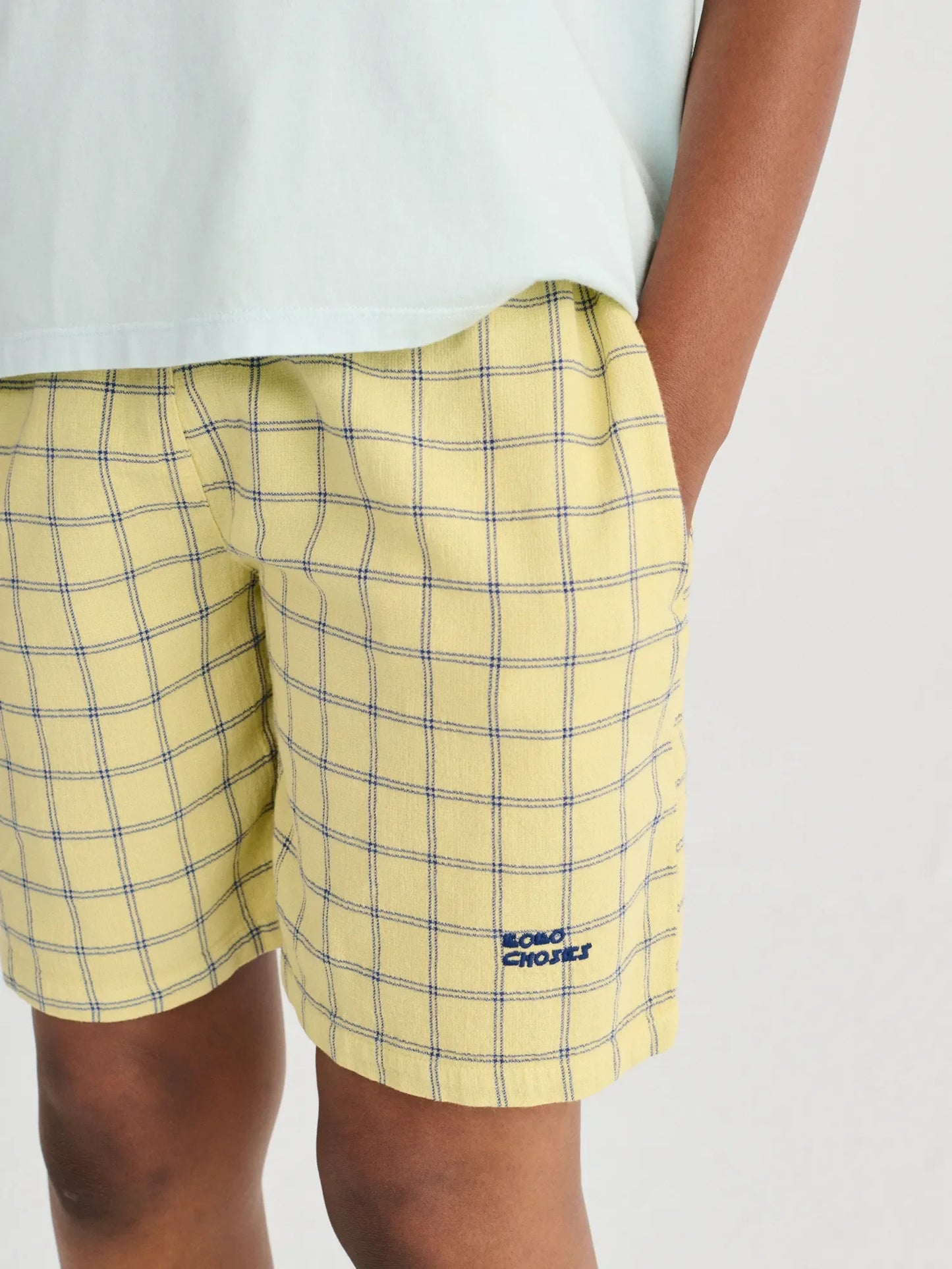 Bobo Choses Modern Spicy Window Pane Bermuda Shorts