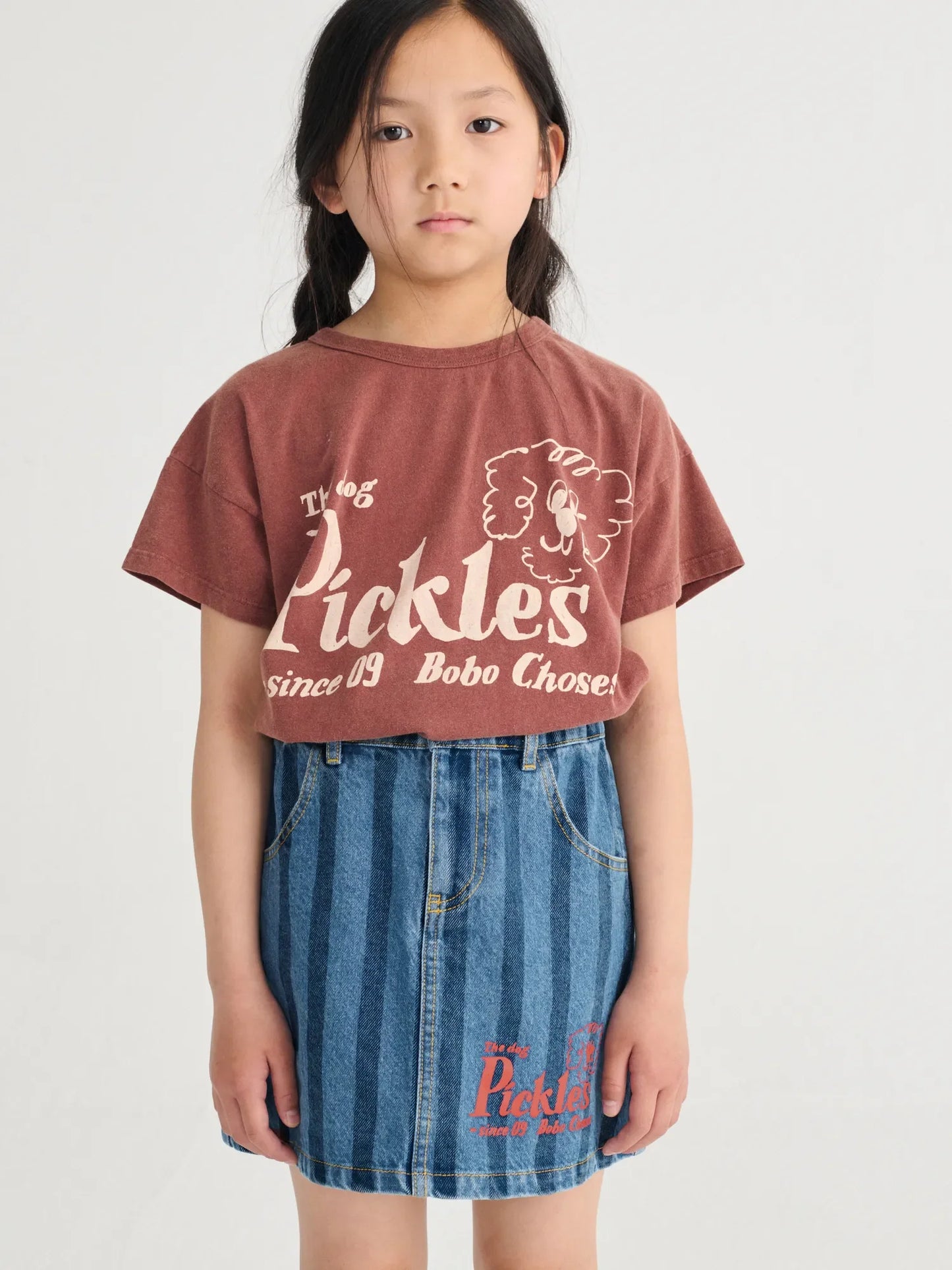 Bobo Choses Pickles The Dog Denim Skirt