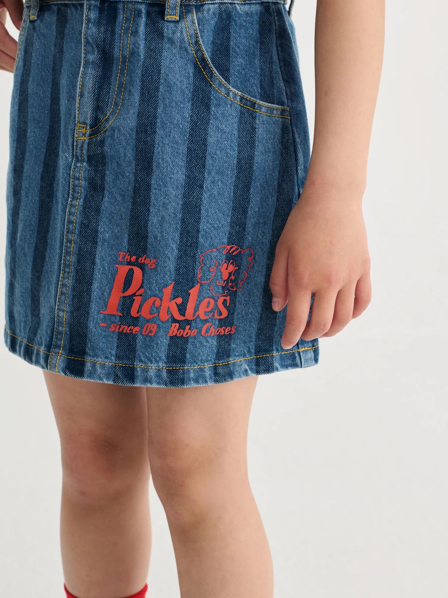 Bobo Choses Pickles The Dog Denim Skirt