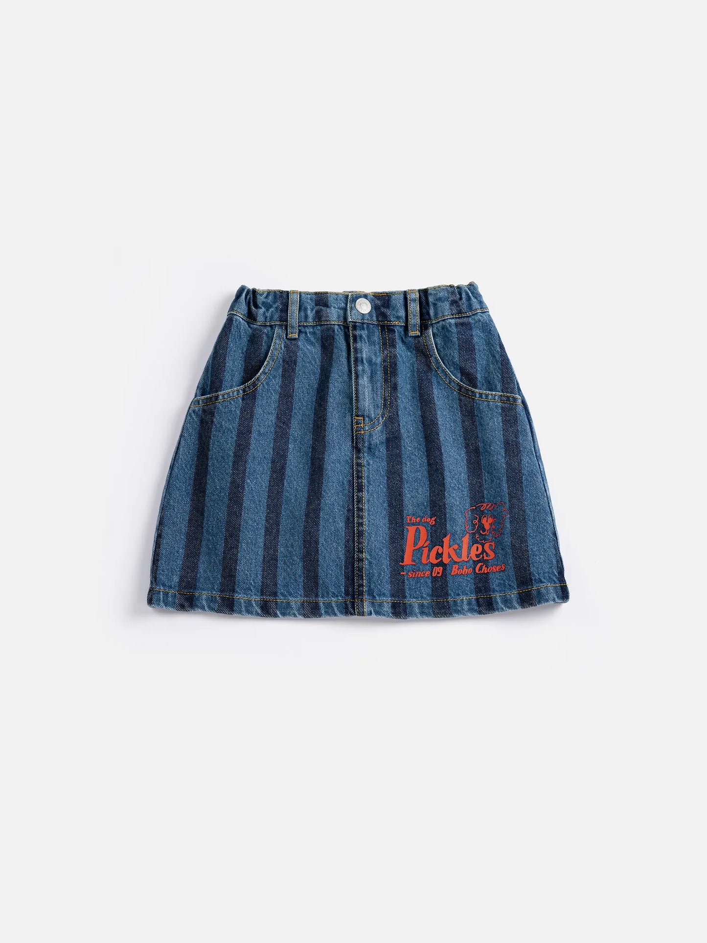 Bobo Choses Pickles The Dog Denim Skirt