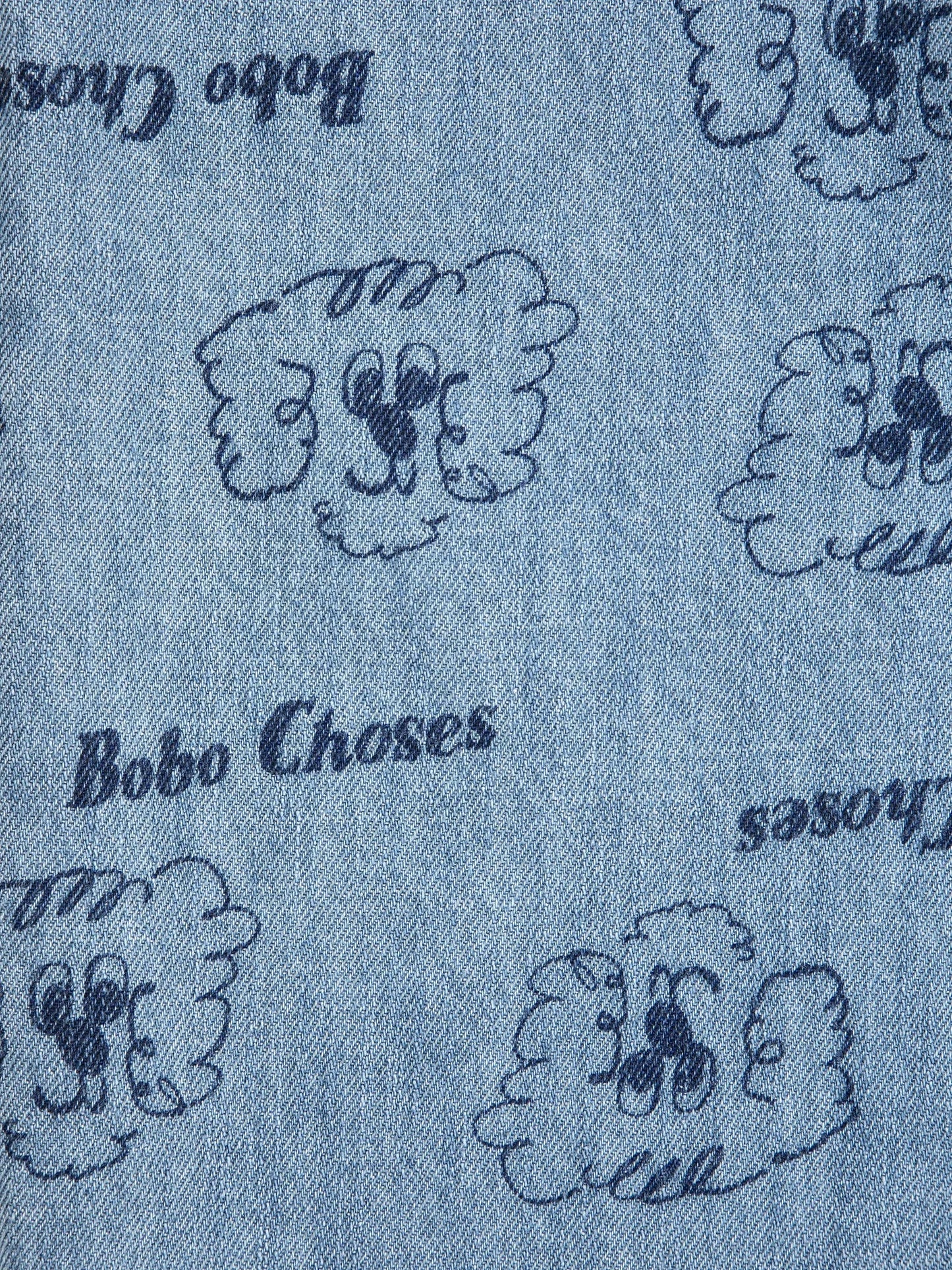 Bobo Choses Pickles The Dog All Over Light Denim Pants