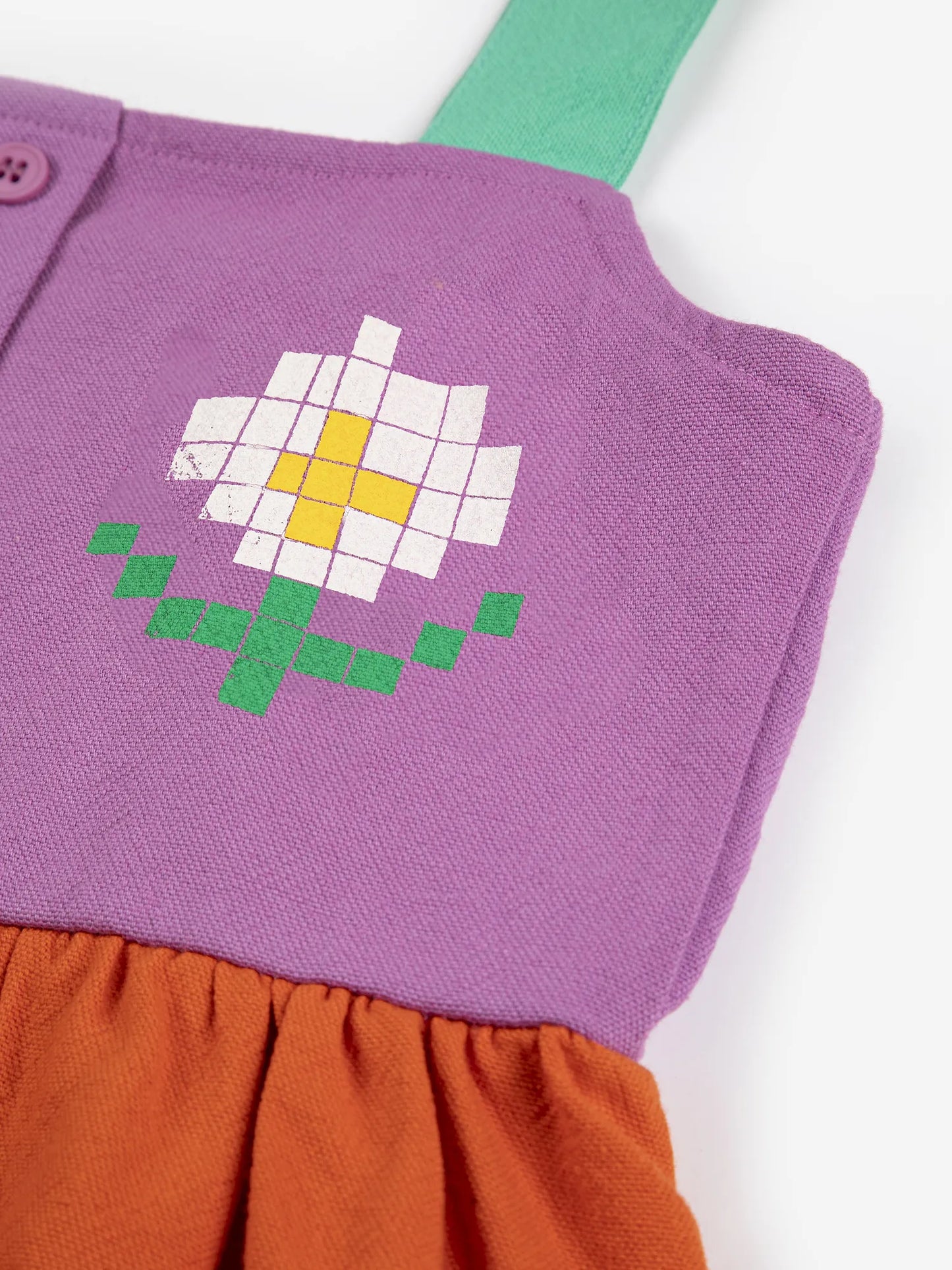 Bobo Choses Pixel Daisy Color Block Woven Dress