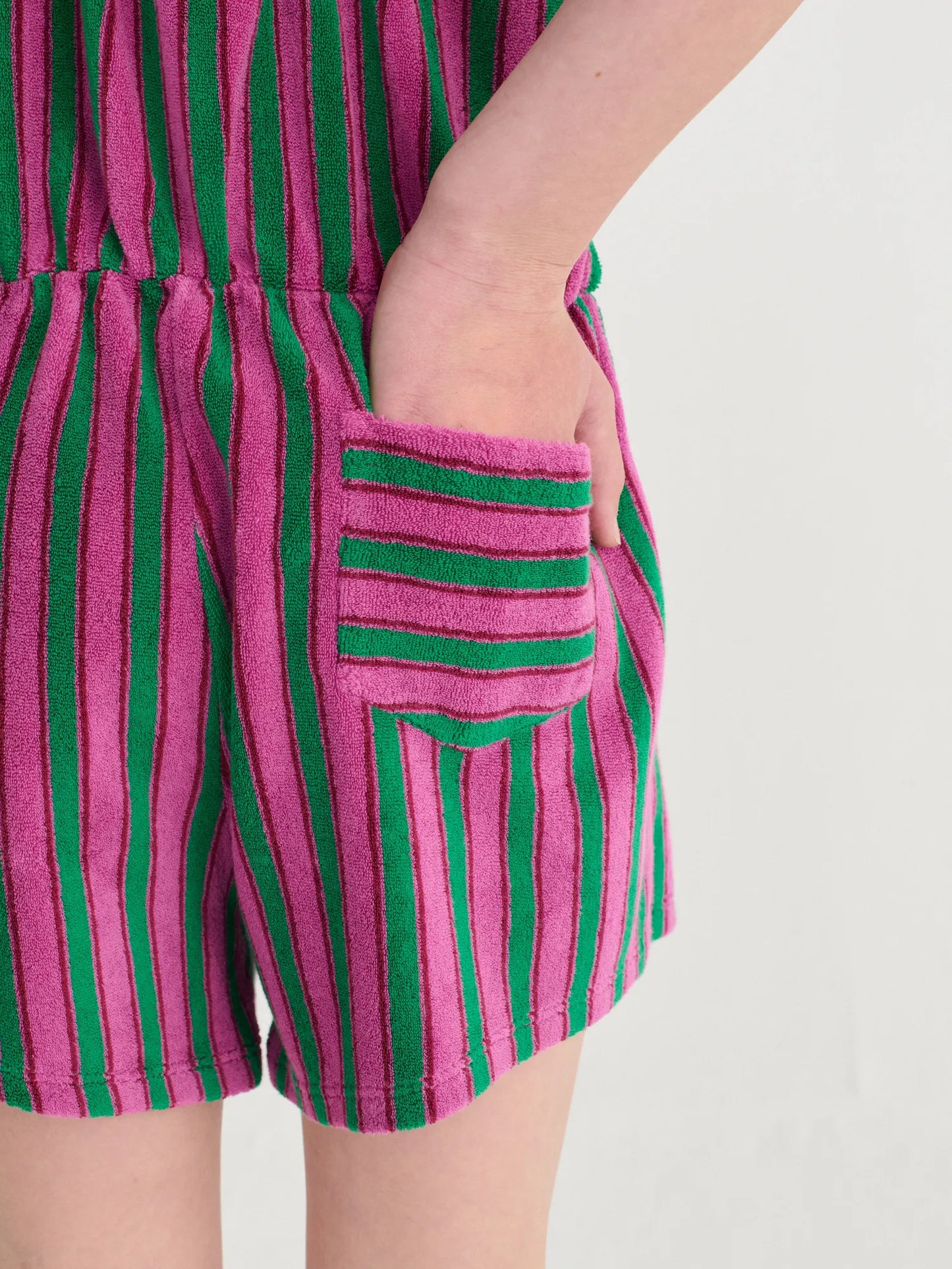 Bobo Choses Striped Terry Cloth Jumpsuit