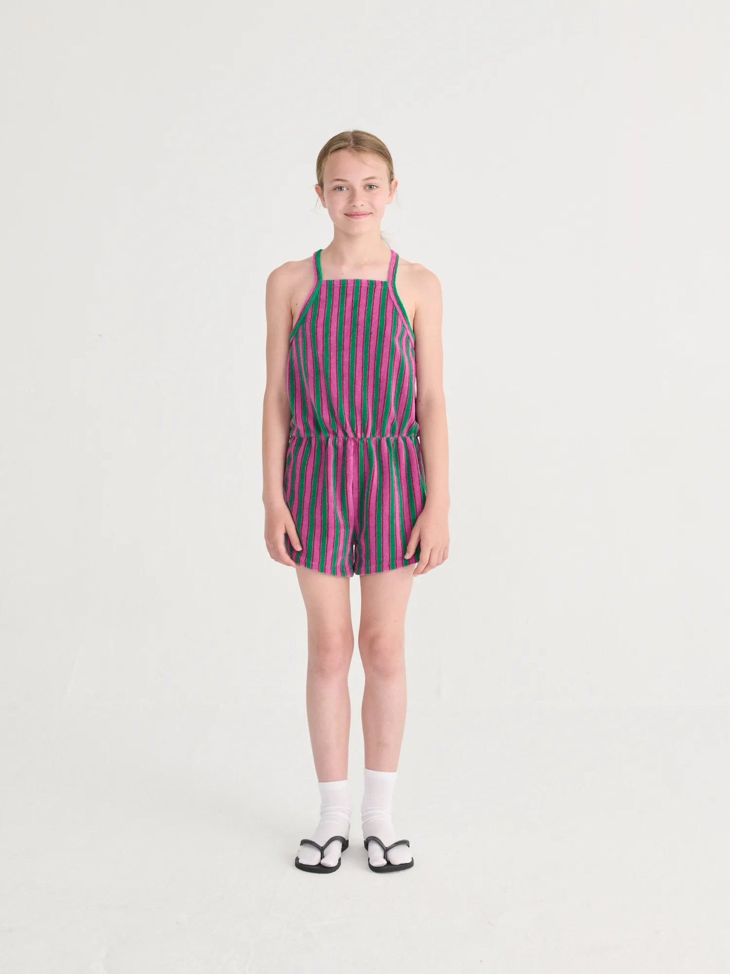Bobo Choses Striped Terry Cloth Jumpsuit