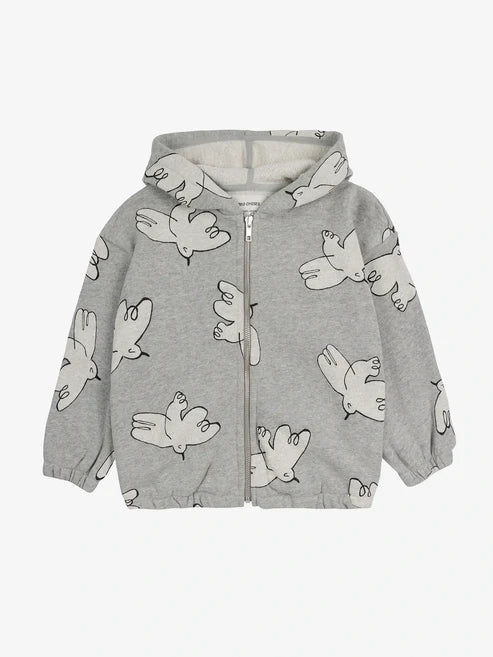 Bobo Choses Freedom Bird All Over Zipped Hoodie