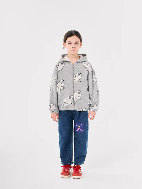 Bobo Choses Freedom Bird All Over Zipped Hoodie