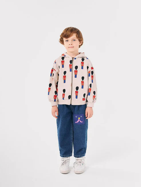 Bobo Choses Little Tin Soldiers All Over Zipped Hoodie