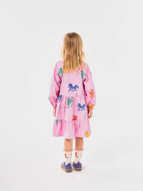 Bobo Choses Wonder Horse All Over Woven Dress