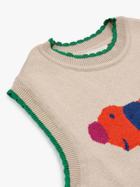 Bobo Choses Fairy Dog Jacquard Knitted Vest