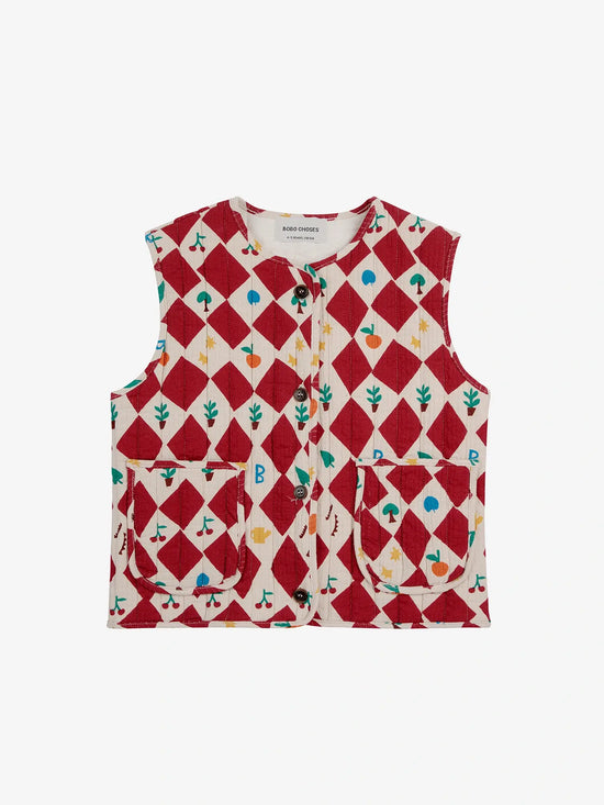 Bobo Choses Harlequin All Over Quilted Vest