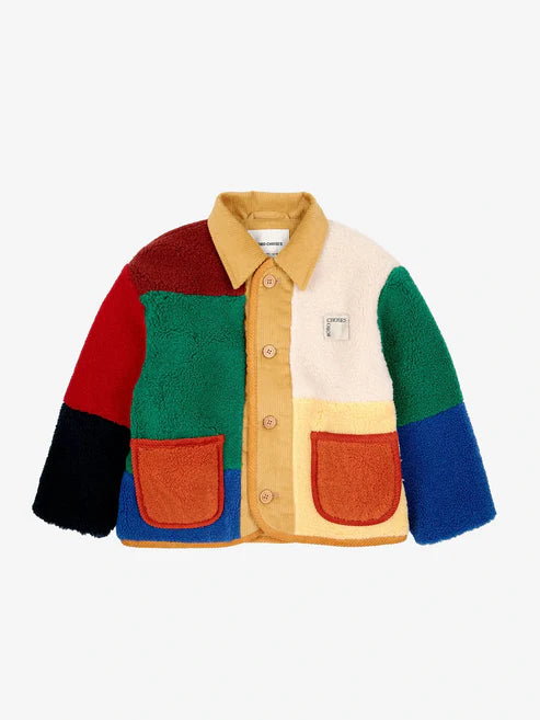 Bobo Choses Color Block Sheepskin Jacket