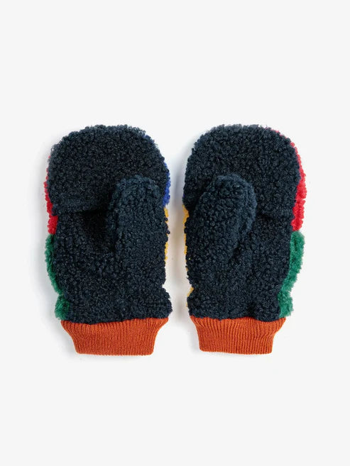 Bobo Choses Color Block Sheepskin Mittens